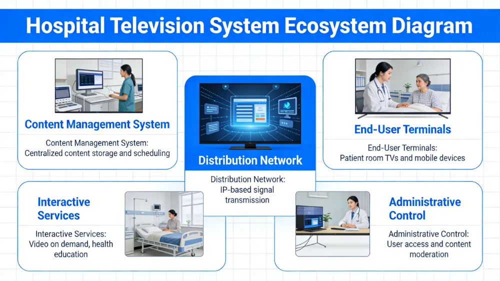 Hospital Television System Ecosystem Diagram
