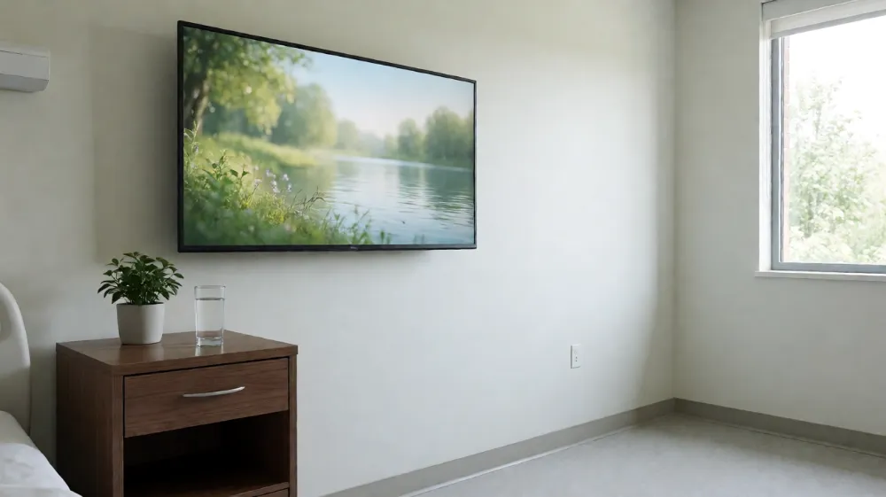 hospital patient room TV usa