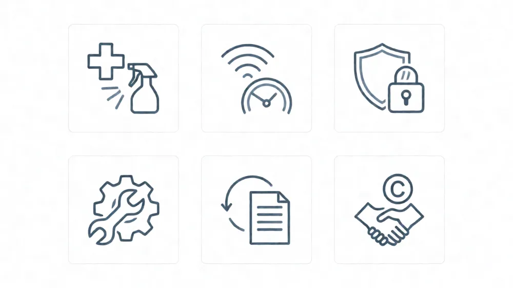 Hospital Bedside Infotainment System-Risk & Safety Icons